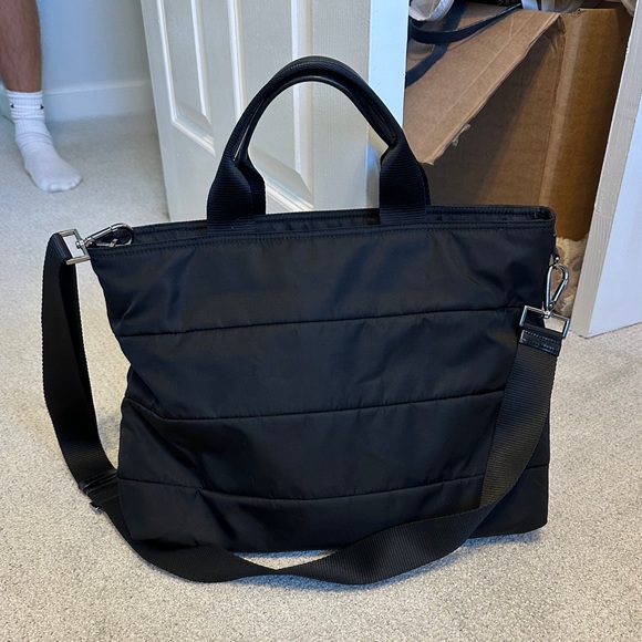 PRADA Tessuto Nylon w Calfskin Handles 2 Way Tote Bag - Picture 10 of 15